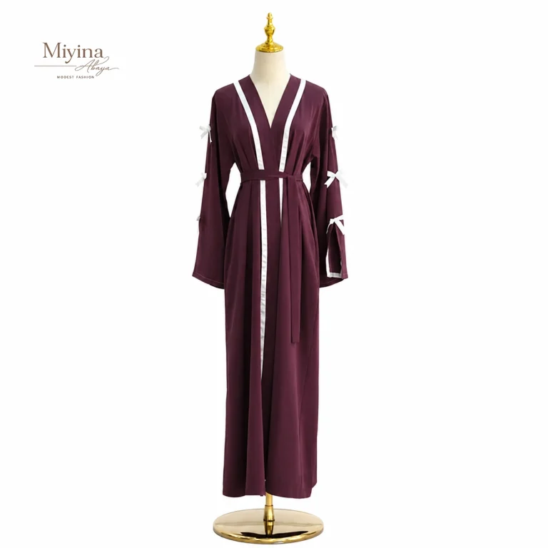 Bow Sleeve Abaya Dress5