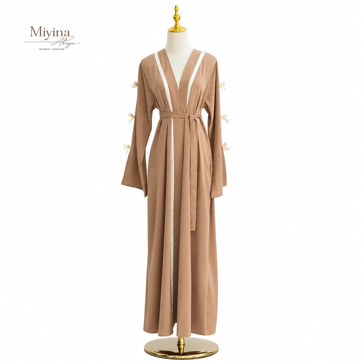 Bow Sleeve Abaya Dress6