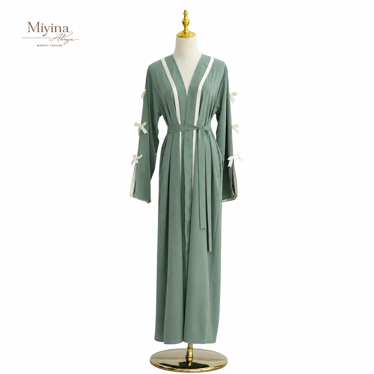 Bow Sleeve Abaya Dress7