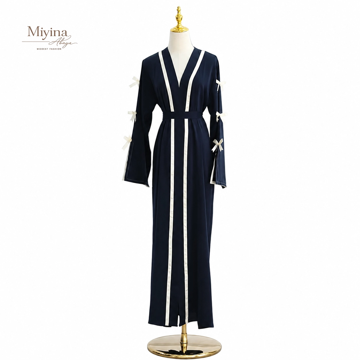 Bow Sleeve Abaya Dress8