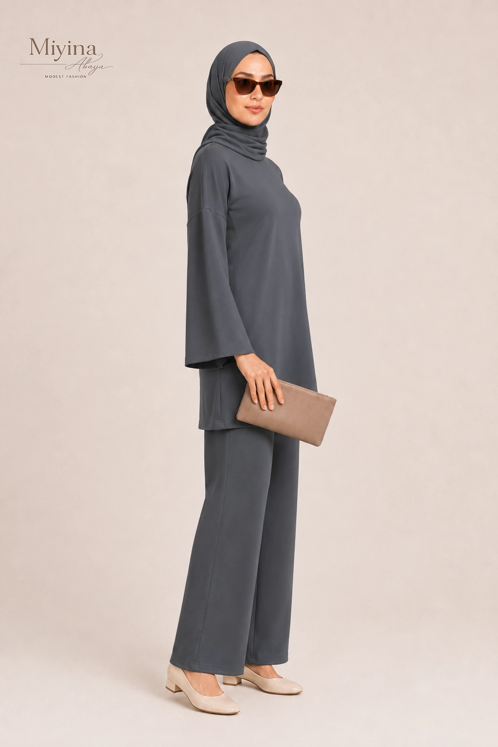 Miyina Bulk Buy Essential Straight Swim Legging Stone Designed For Comfort Versatility Performance Abaya Manufacturer