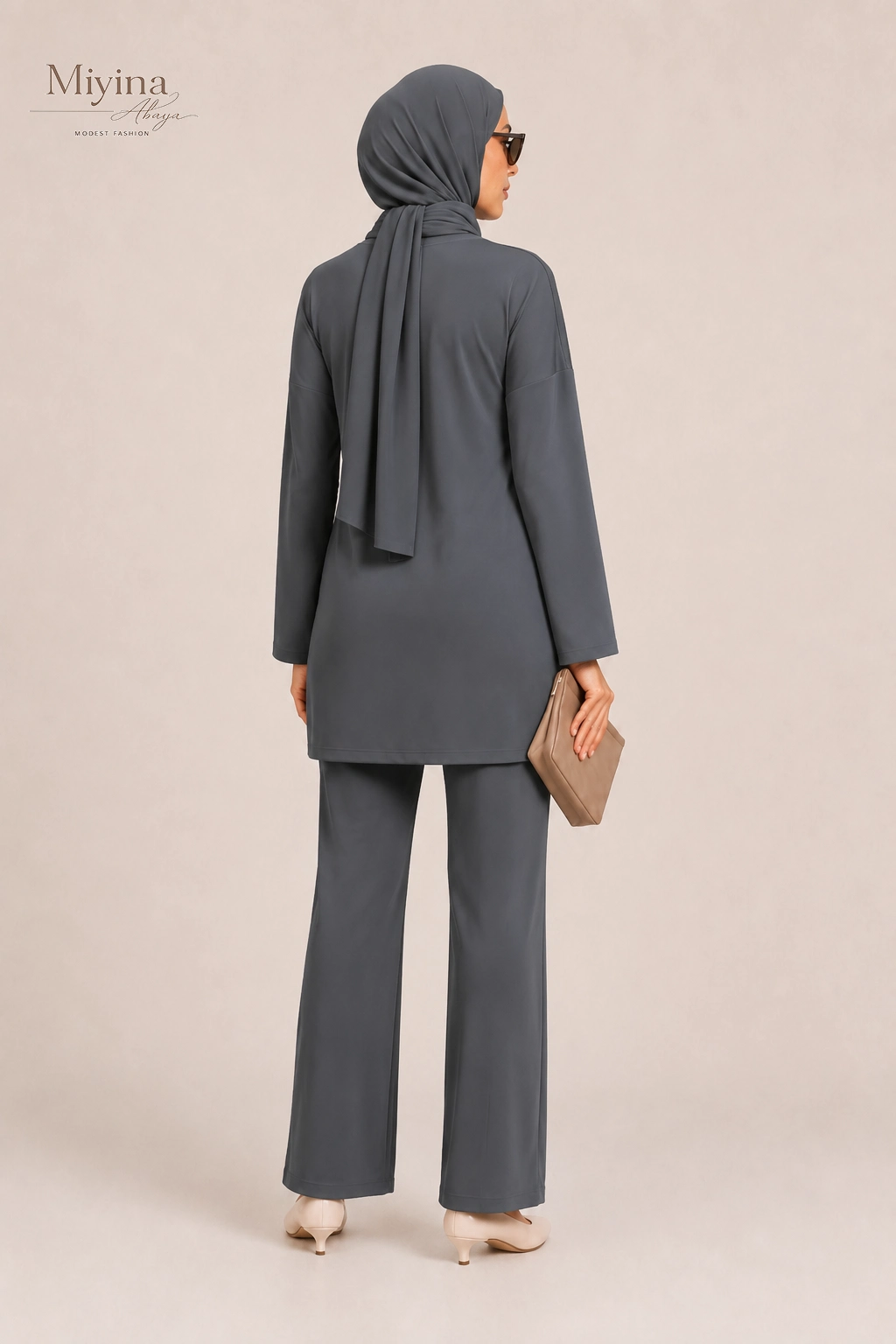 Miyina Bulk Buy Essential Straight Swim Legging Stone Designed For Comfort Versatility Performance Abaya Manufacturer
