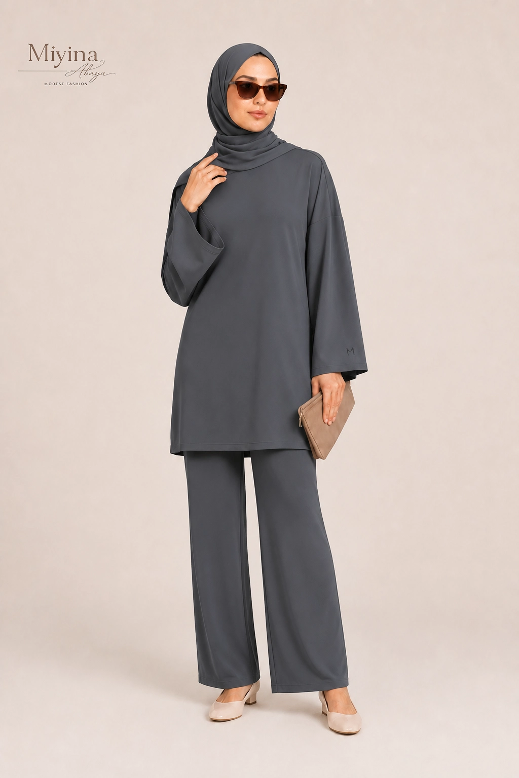 Miyina Bulk Buy Essential Straight Swim Legging Stone Designed For Comfort Versatility Performance Abaya Manufacturer