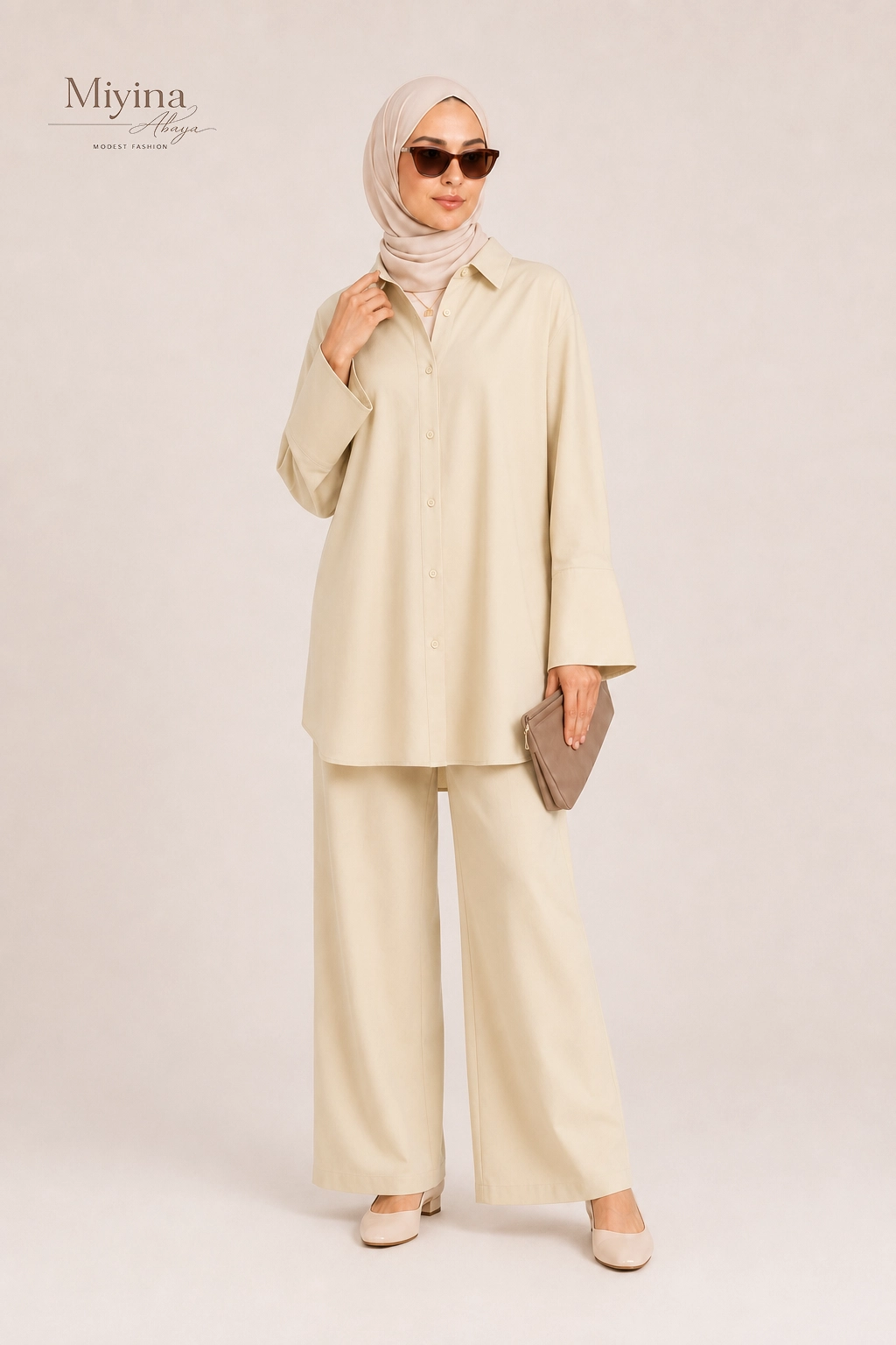 Miyina Bulk Buy Poplin Shirt Brown Rice Crisp Breathable Cotton Poplin Structured Yet Lightweight Feel Abaya Manufacturer