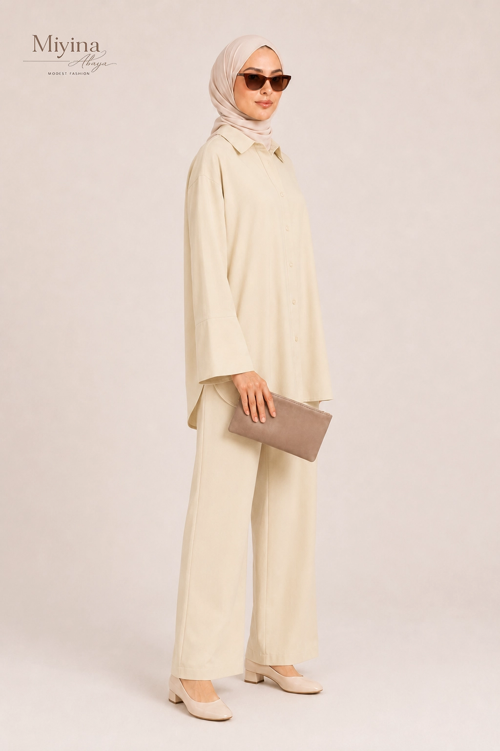 Miyina Bulk Buy Poplin Shirt Brown Rice Crisp Breathable Cotton Poplin Structured Yet Lightweight Feel Abaya Manufacturer