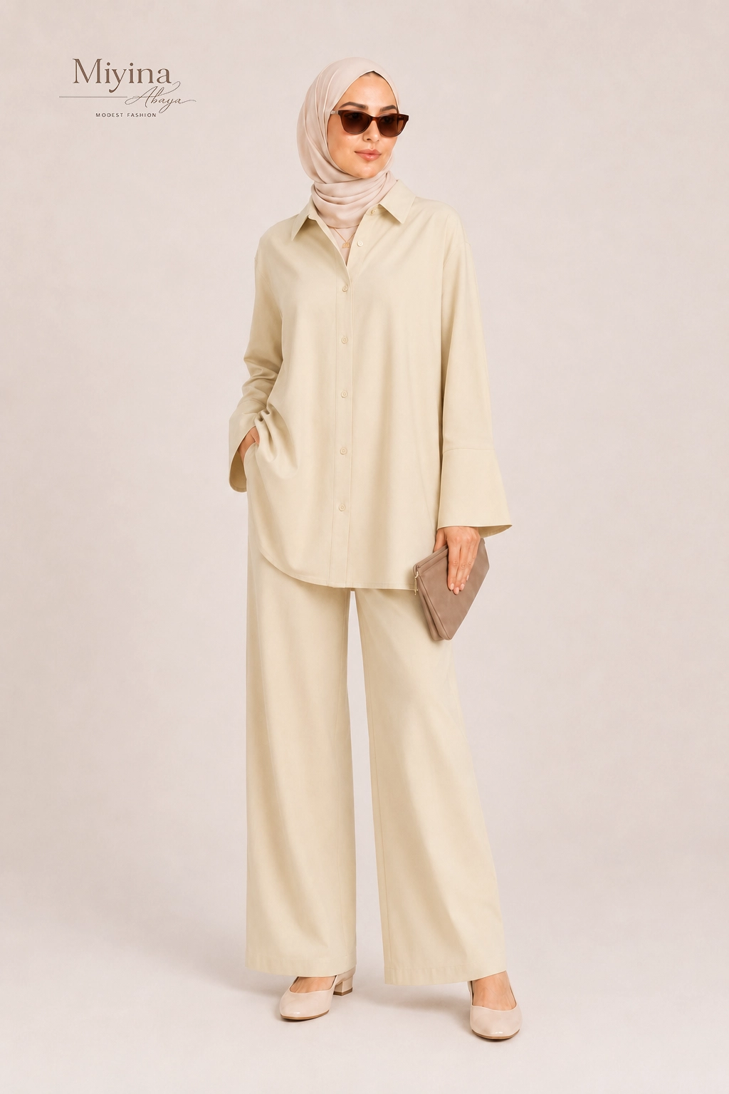 Miyina Bulk Buy Poplin Shirt Brown Rice Crisp Breathable Cotton Poplin Structured Yet Lightweight Feel Abaya Manufacturer