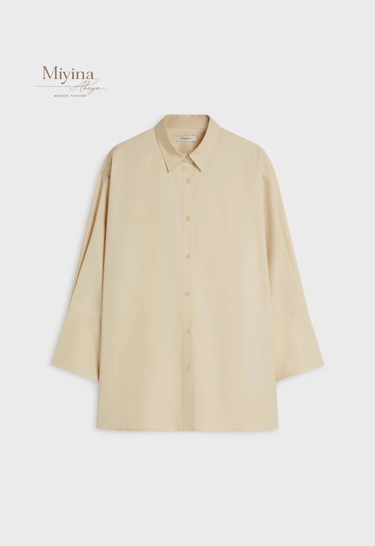 Miyina Bulk Buy Poplin Shirt Brown Rice Crisp Breathable Cotton Poplin Structured Yet Lightweight Feel Abaya Manufacturer