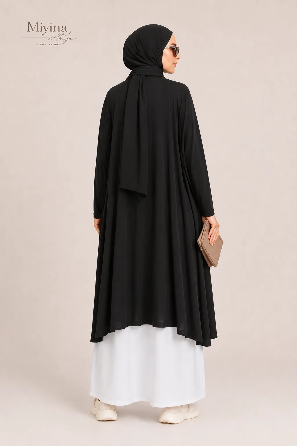 Miyina Bulk Buy Premium Jersey Prayer Abaya Black Perfect Jersey Jilbab Salah Hajj Umrah Abaya Manufacturer