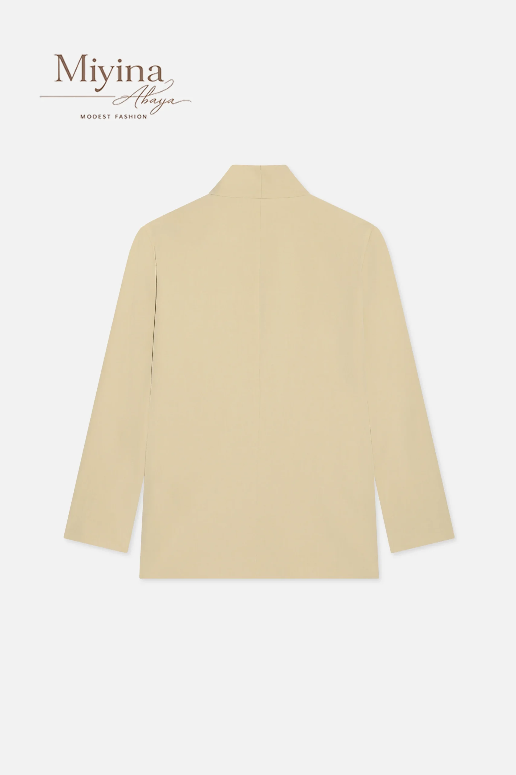 Miyina Bulk Buy Tailored Oversized Blazer Desert Clay Structured Wrap-Front Design Elongated Shape Abaya Manufacturer