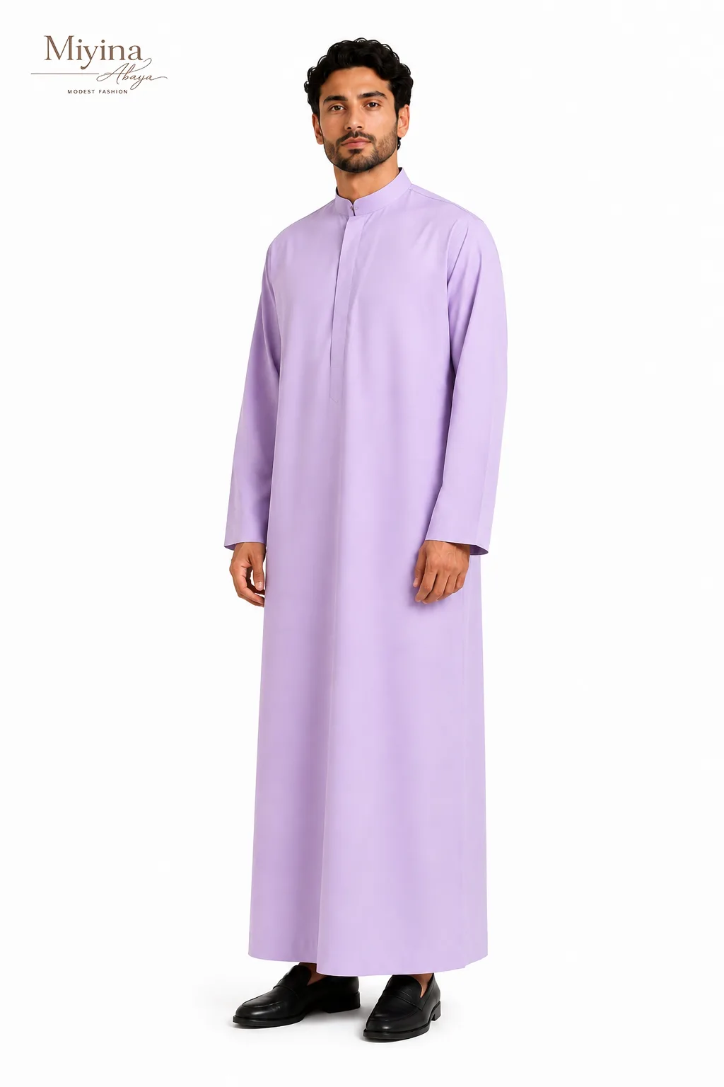 Miyina OEMODM BASIR Purple Thobe Soft Lavender-Purple Tone Clean Modern Silhouette Supplier-sku2