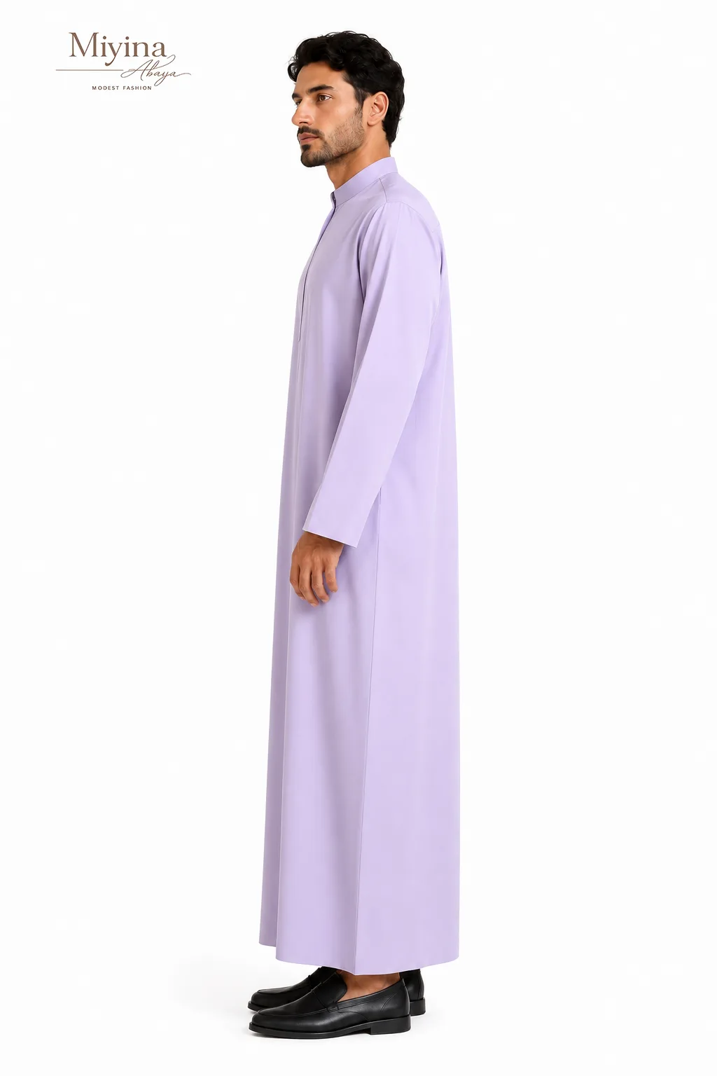 Miyina OEMODM BASIR Purple Thobe Soft Lavender-Purple Tone Clean Modern Silhouette Supplier-sku3