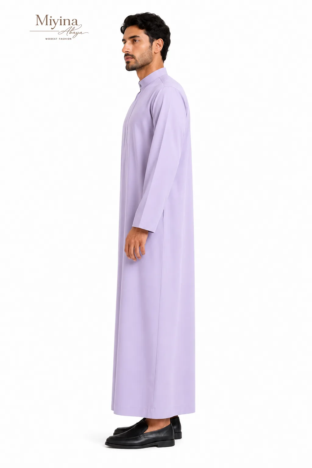 Miyina OEMODM BASIR Purple Thobe Soft Lavender-Purple Tone Clean Modern Silhouette Supplier-sku5