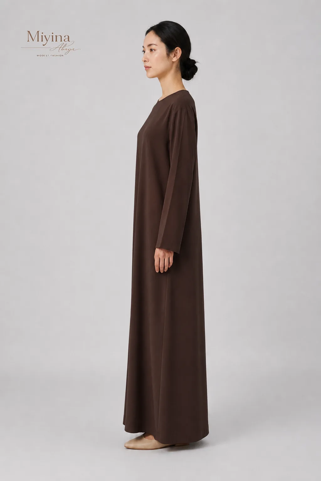 Miyina OEMODM Ballon knit dress Brown loose relaxed fit unique balloon-style silhouette Supplier