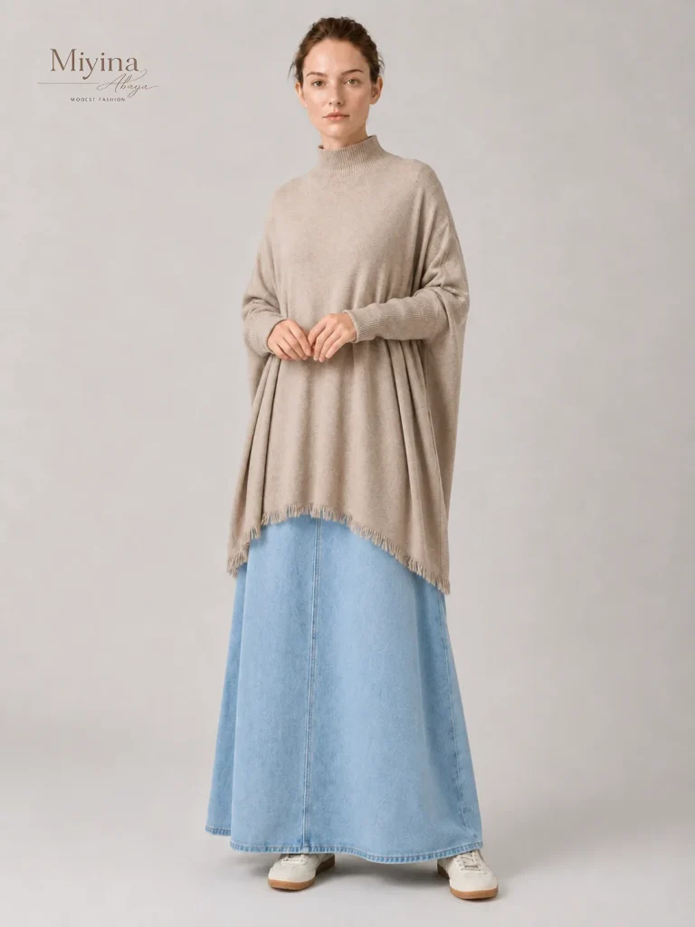Miyina OEMODM Dreamy glow fringed knit sweater High neck Fringed details Woven knit fabric Supplier