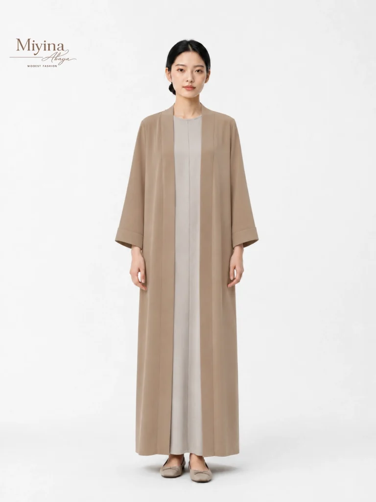 Miyina OEMODM Essential Abaya Regular Manufacturer Custom Full-Length Sleeves Modest Silhouette Islamic Manufacturer