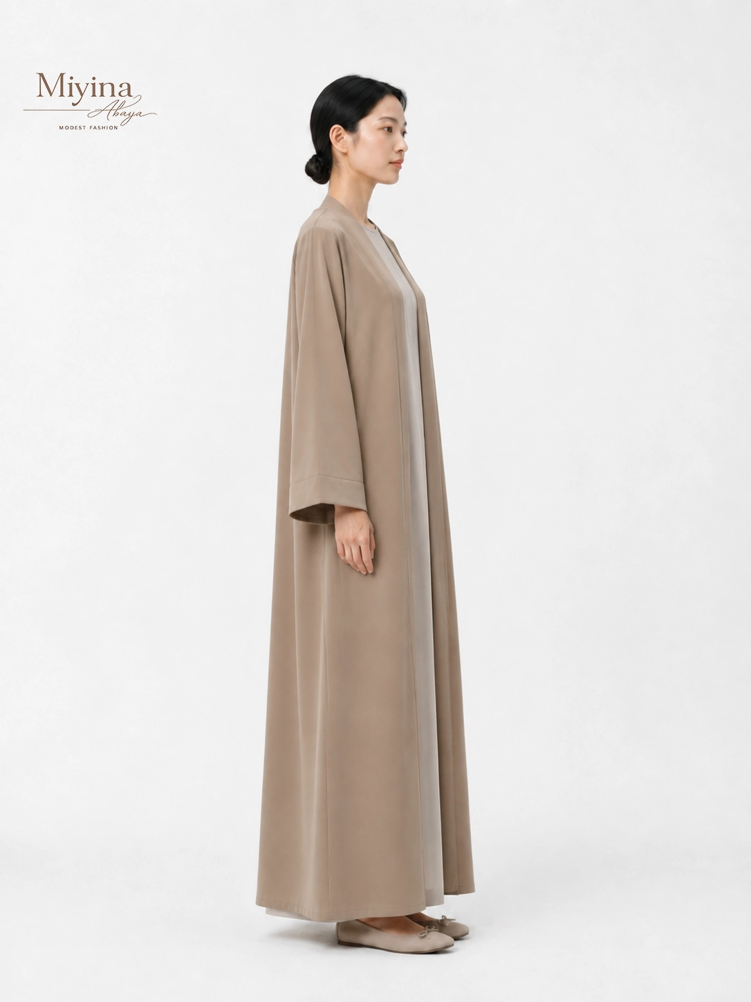 Miyina OEMODM Essential Abaya Regular Manufacturer Custom Full-Length Sleeves Modest Silhouette Islamic Manufacturer