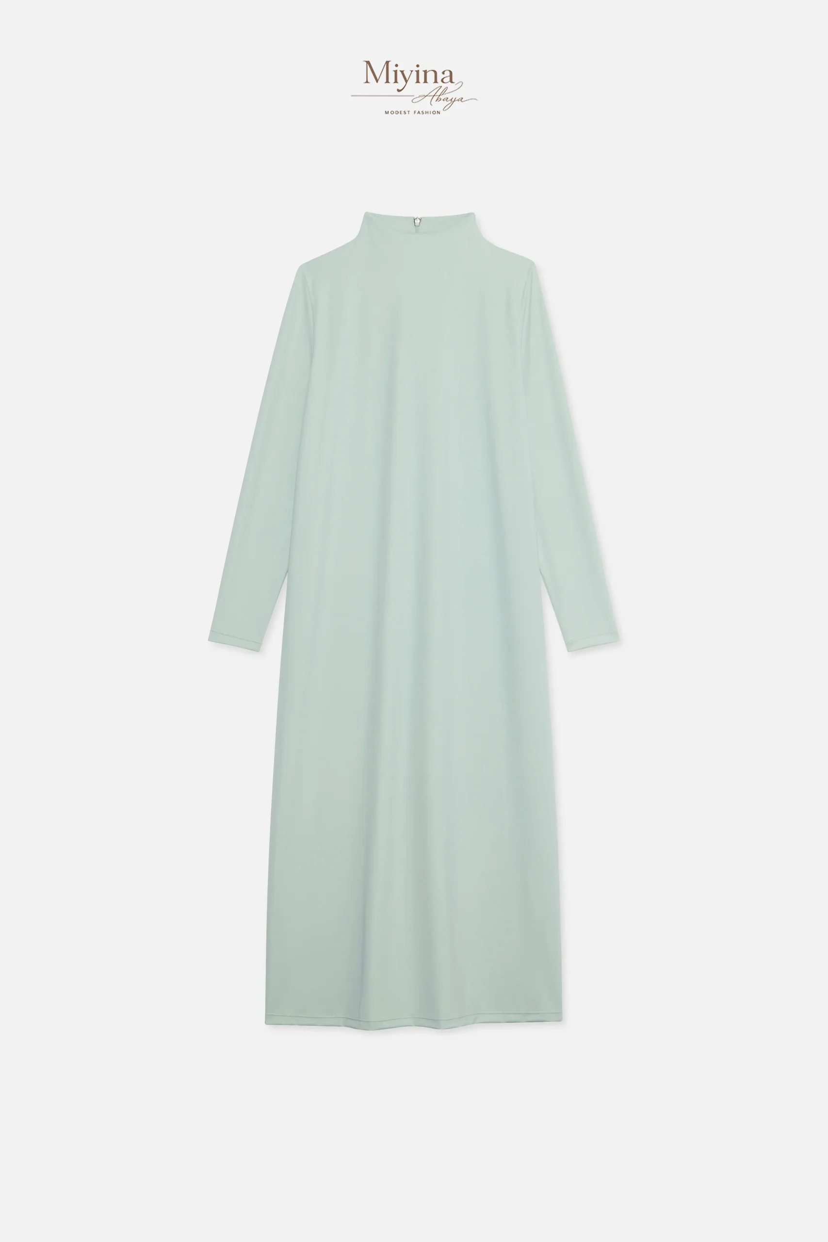 Miyina OEMODM Essential Swim Dress Aqua Gray Manufacturer Custom Lightweight Quick-Drying Materials Zipper Closure Islamic Manufacturer