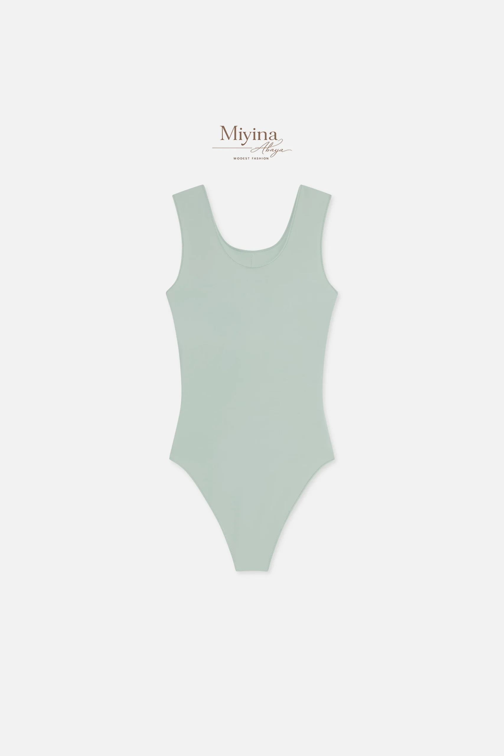 Miyina OEMODM Essential Swim Dress Aqua Gray Manufacturer Custom Lightweight Quick-Drying Materials Zipper Closure Islamic Manufacturer