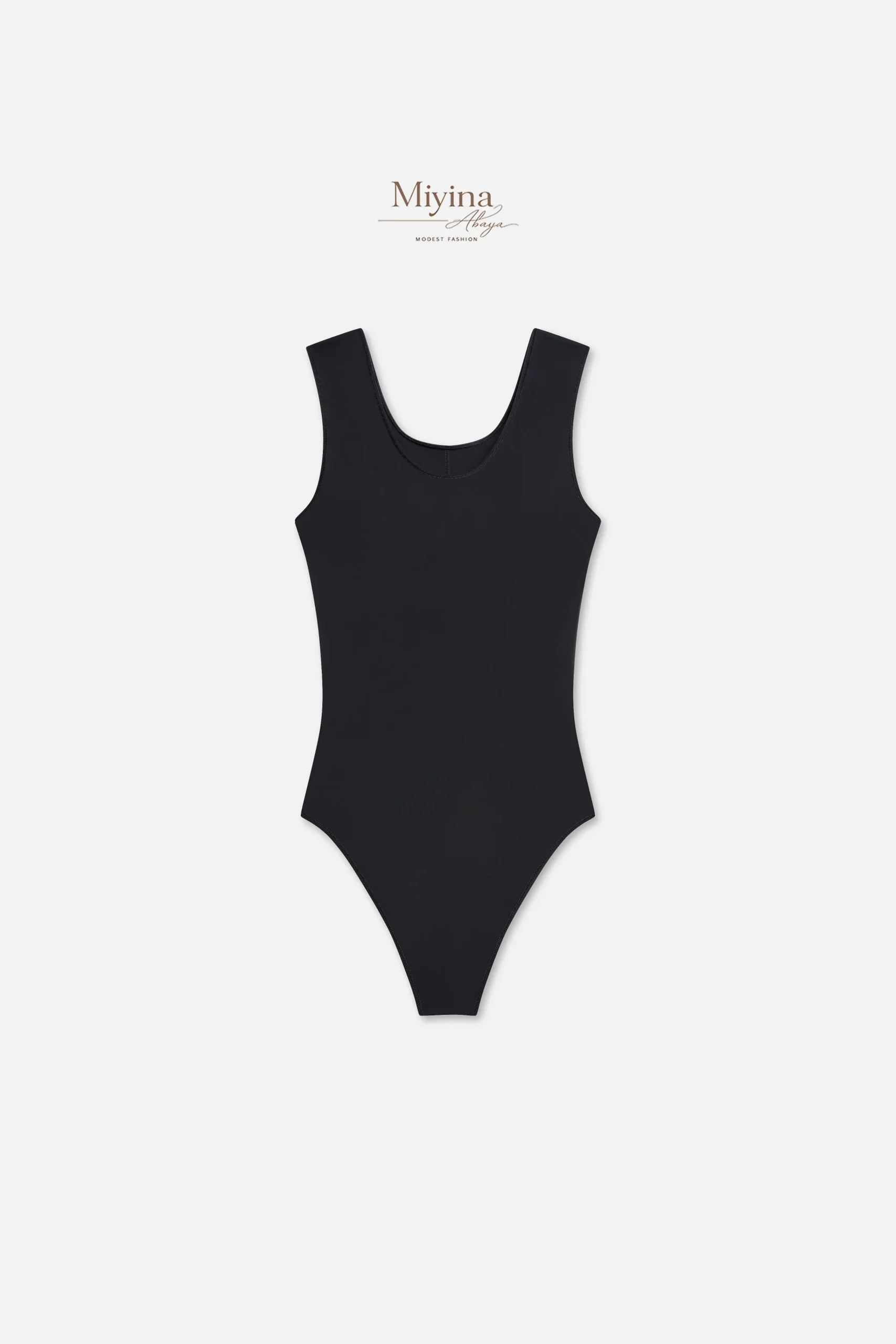 Miyina OEMODM Essential Swim Dress Black Manufacturer Custom Lightweight Quick-Drying Materials Zipper Closure Islamic Manufacturer