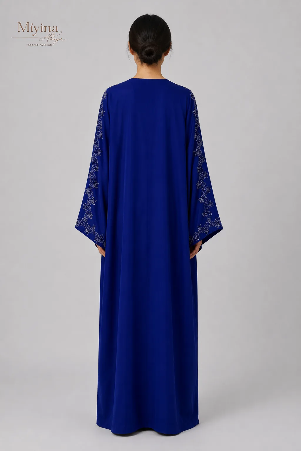 Miyina OEMODM Luxury Women's Abaya Jalabiya long Dress With Stone Works Supplier-sku5