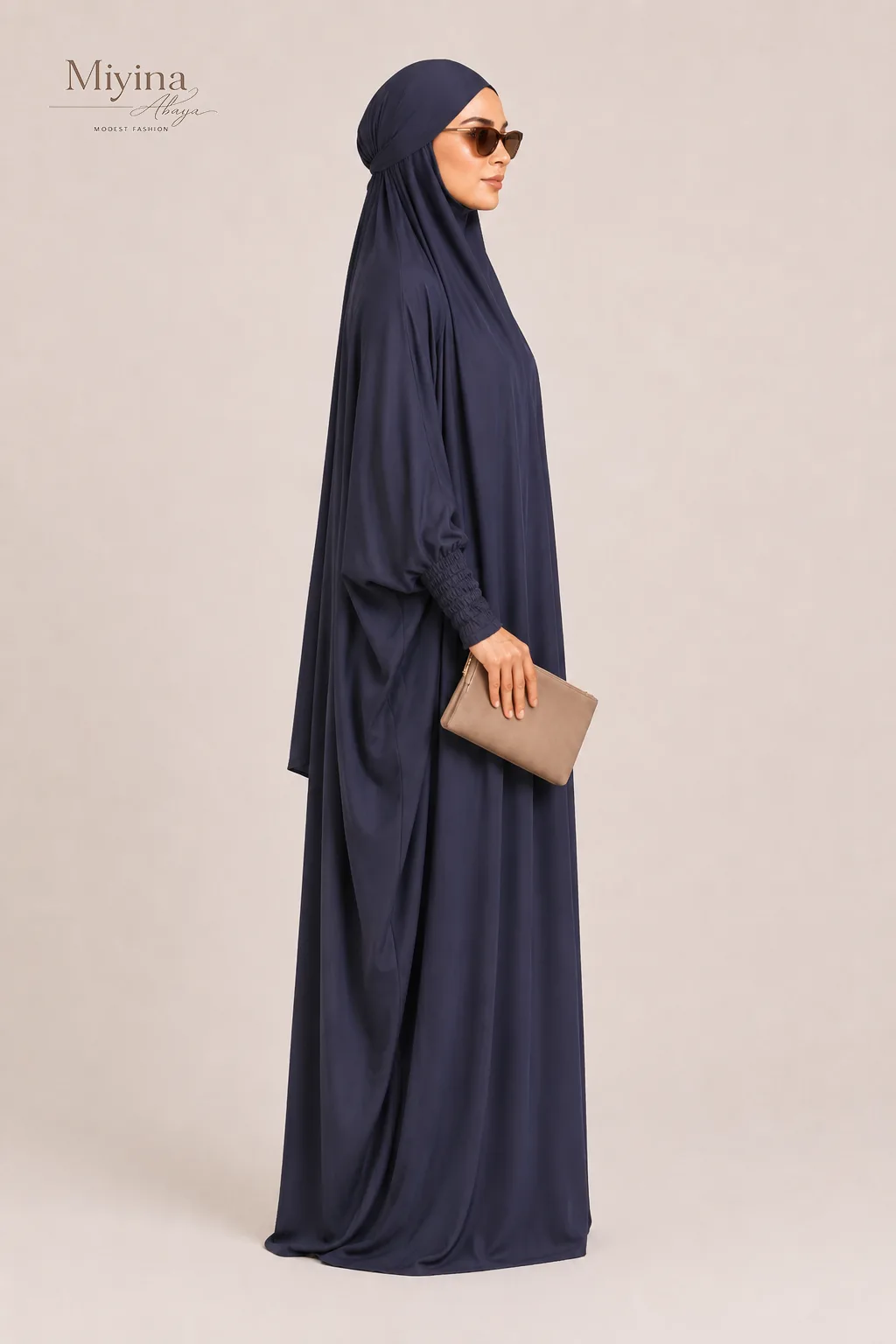 Miyina OEMODM One Piece Full Length Jilbab Prayer Abaya Pebble Manufacturer Custom Nidha Fabric Lightweight Soft Islamic Manufacturer