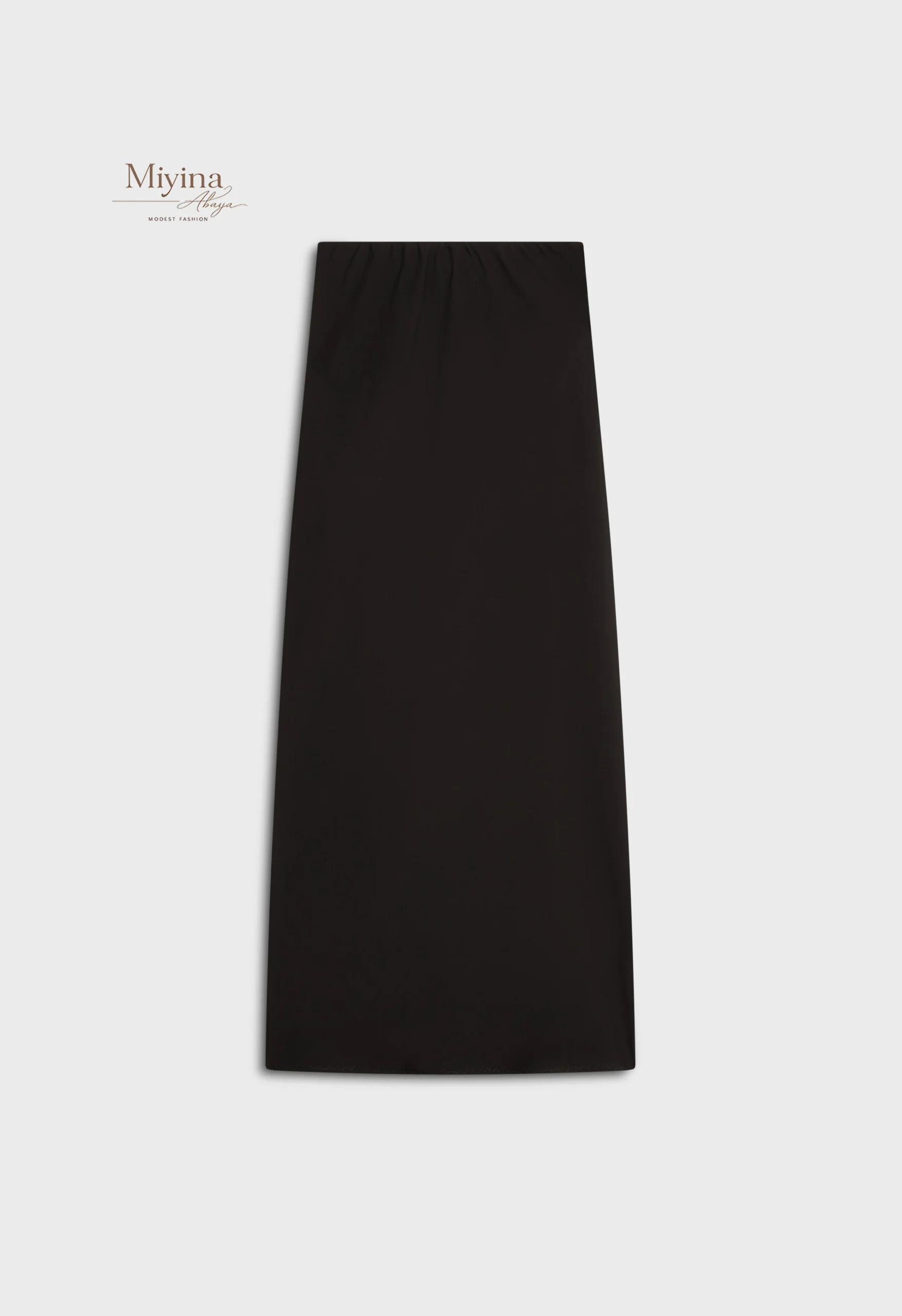 Miyina OEMODM Soft Woven Tailored Skirt Black Manufacturer Custom Flowy Full-Length Cut Elastic Waistband Islamic Manufacturer