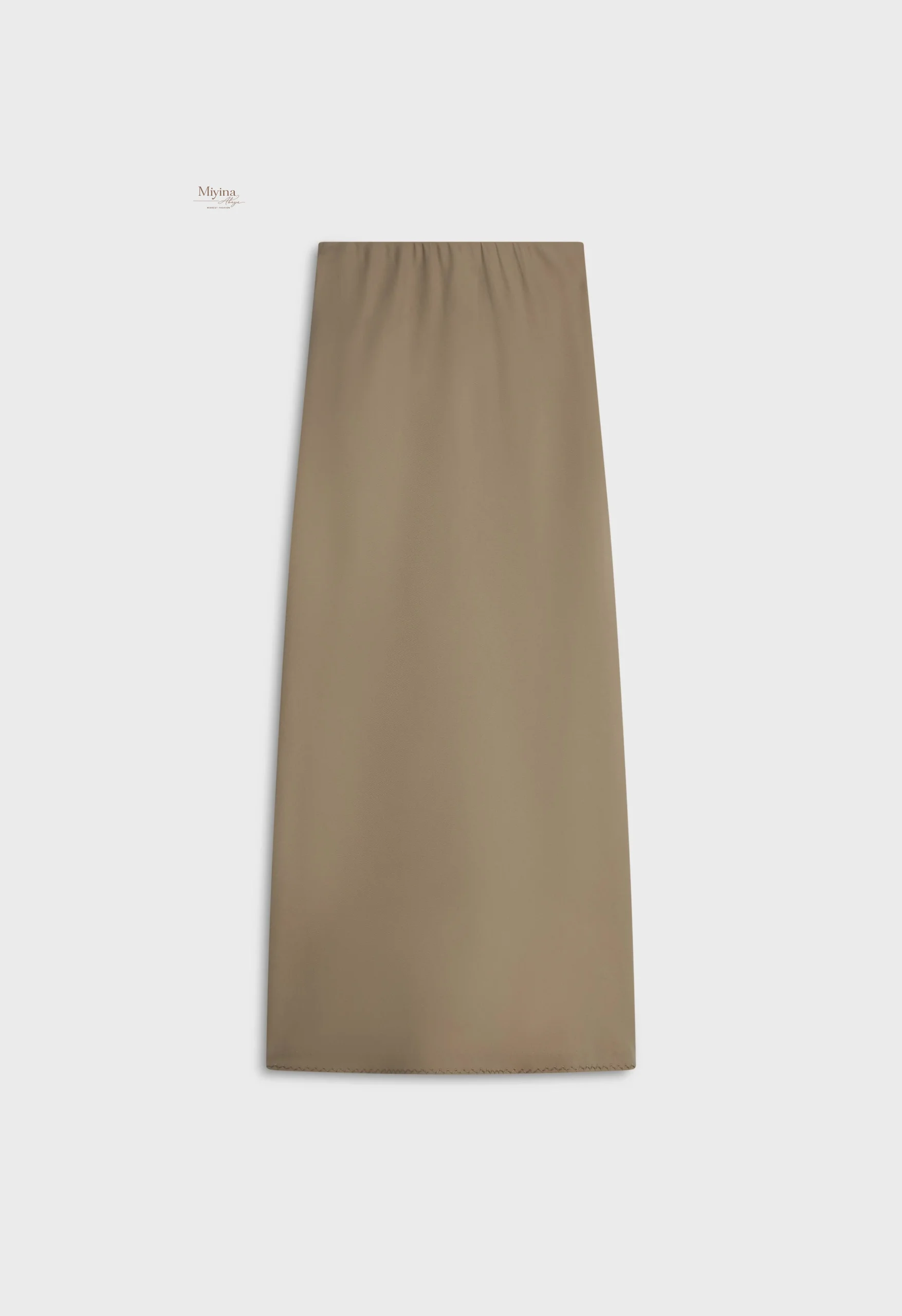 Miyina OEMODM Soft Woven Tailored Skirt Desert Brown Manufacturer Custom Flowy Full-Length Cut Elastic Waistband Islamic Manufacturer