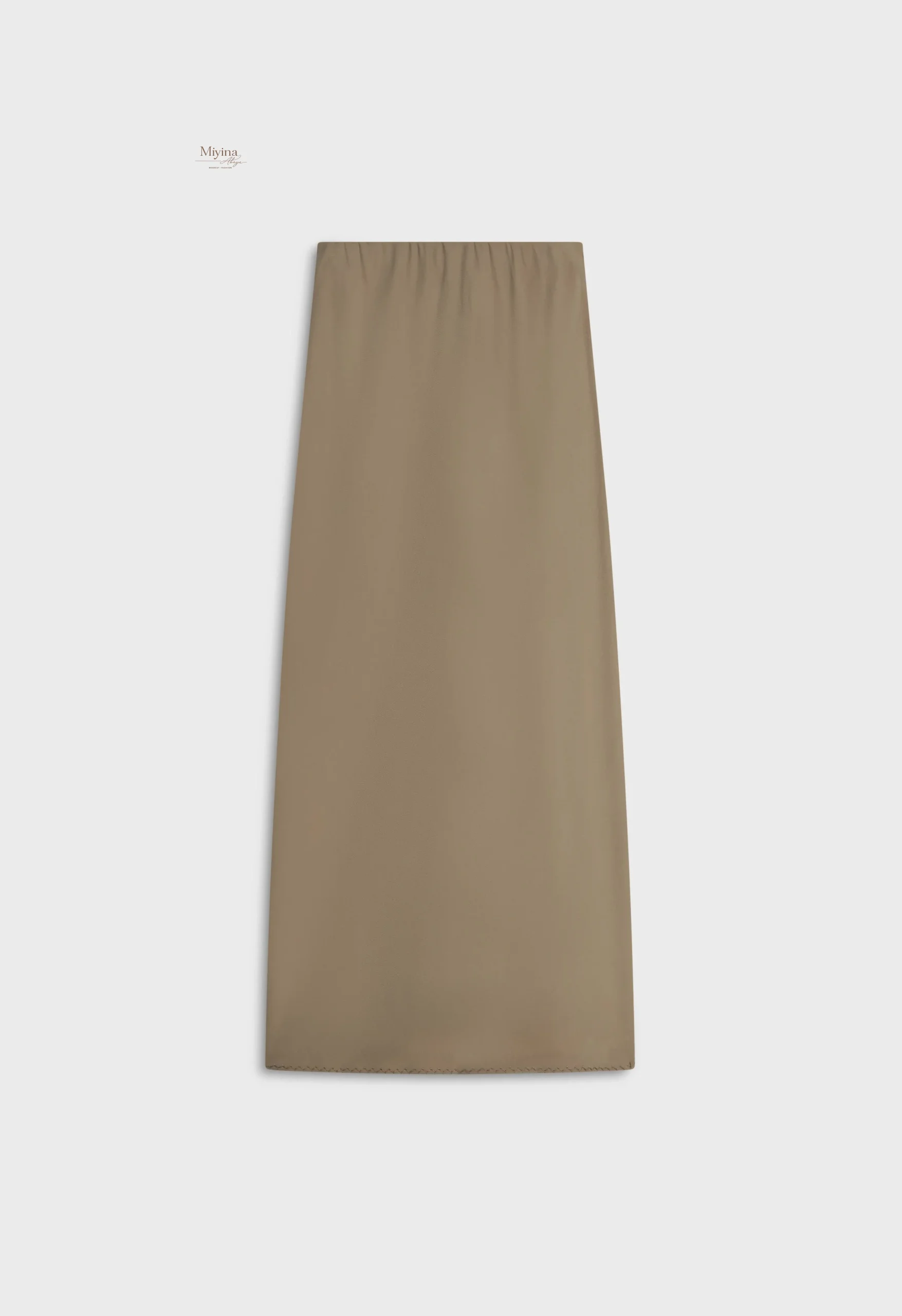 Miyina OEMODM Soft Woven Tailored Skirt Desert Brown Manufacturer Custom Flowy Full-Length Cut Elastic Waistband Islamic Manufacturer