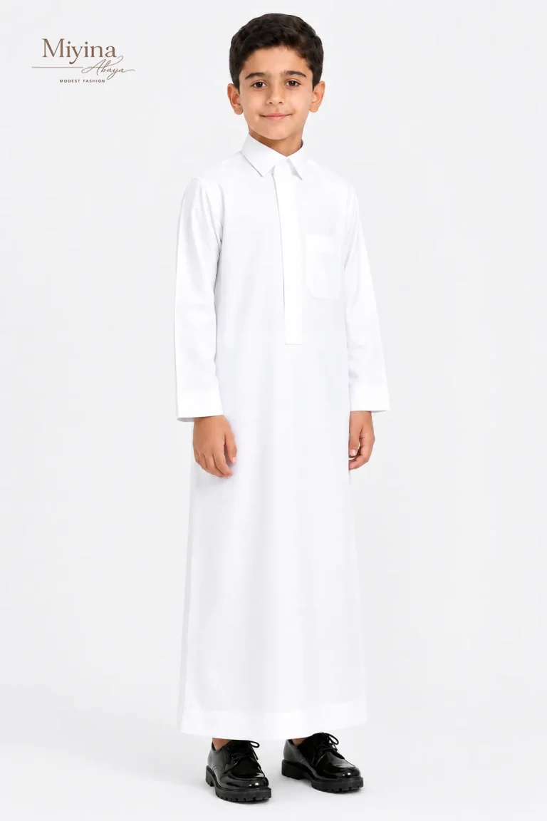 Miyina OEMODM Thobe Zakhrafat Cream Kids Worth Your Presence On Special Occasions And Happy Holidays Supplier-sku1