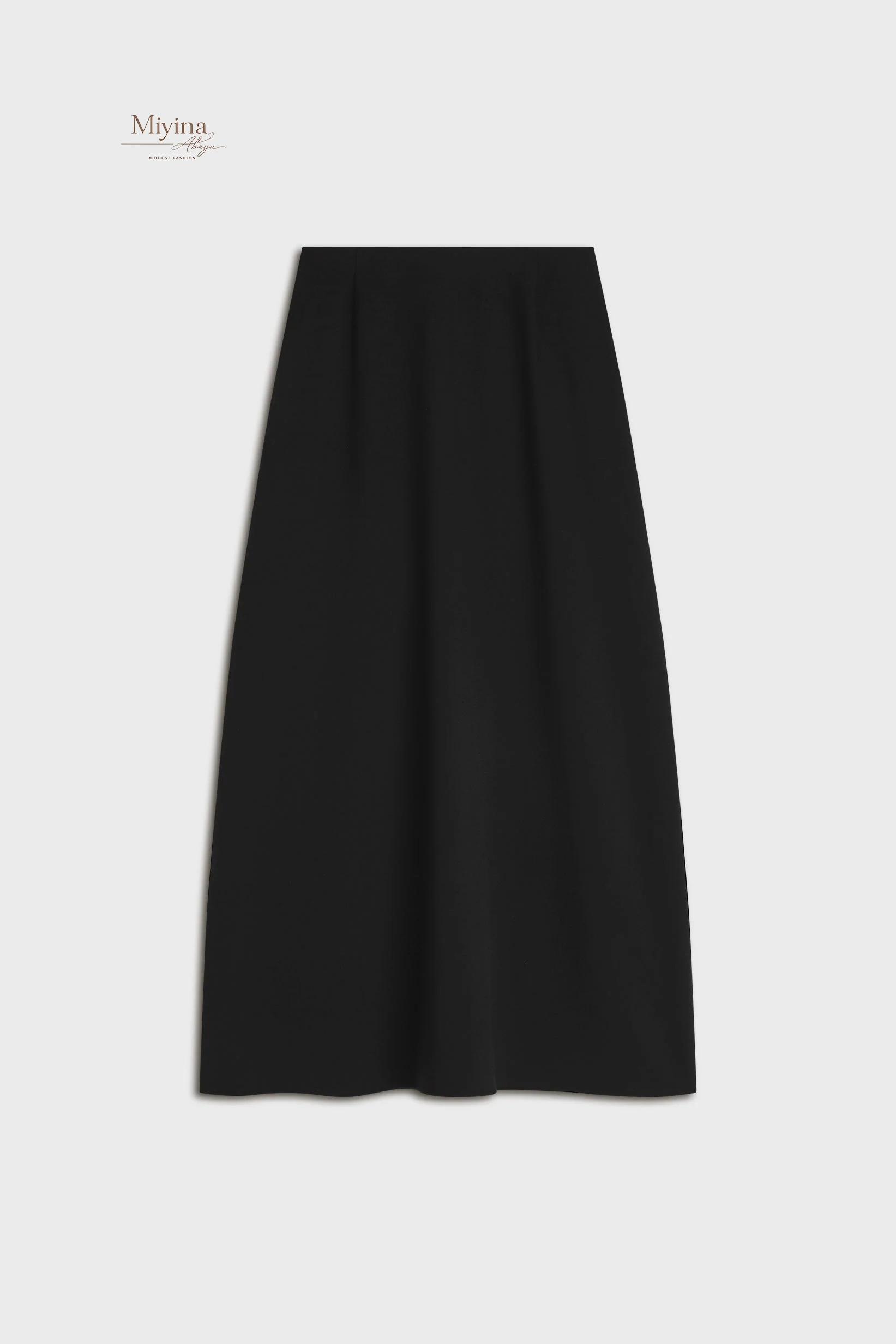 Miyina OEMODM Wrap Skirt Black Manufacturer Custom Subtle A-Line Shape Overlapping Front Panel Islamic Manufacturer