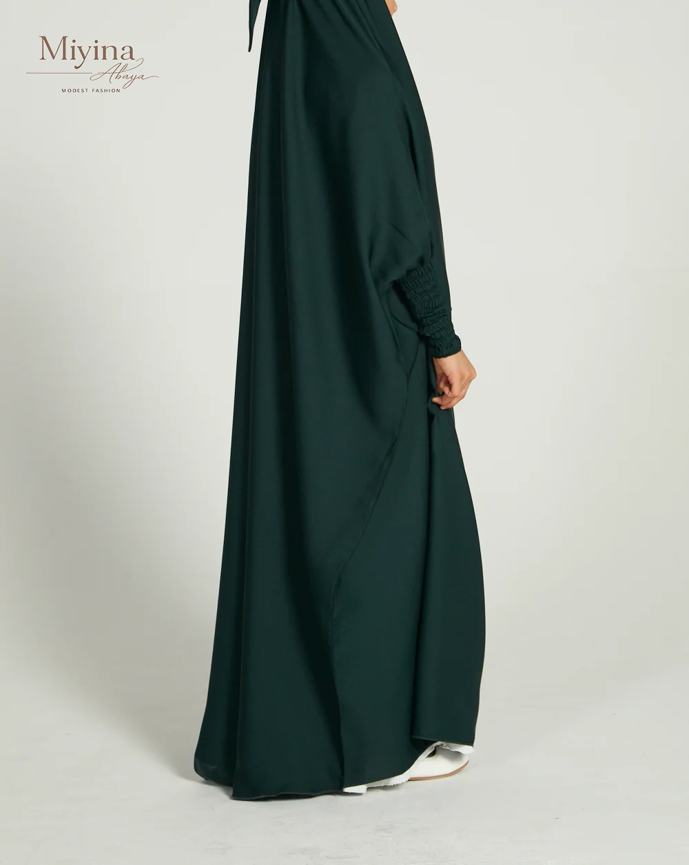 Miyina Wholesale Forest Green Junior Girls One-Piece Jilbab OEMODM Prayer Abaya Manufacturer Low MOQ-sku6