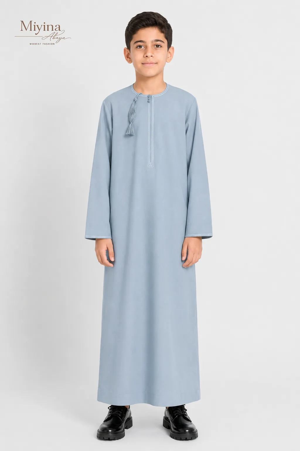 Miyina Wholesale Junior Boys Premium Omani Thobe - Desert Sky Manufacturer-sku1