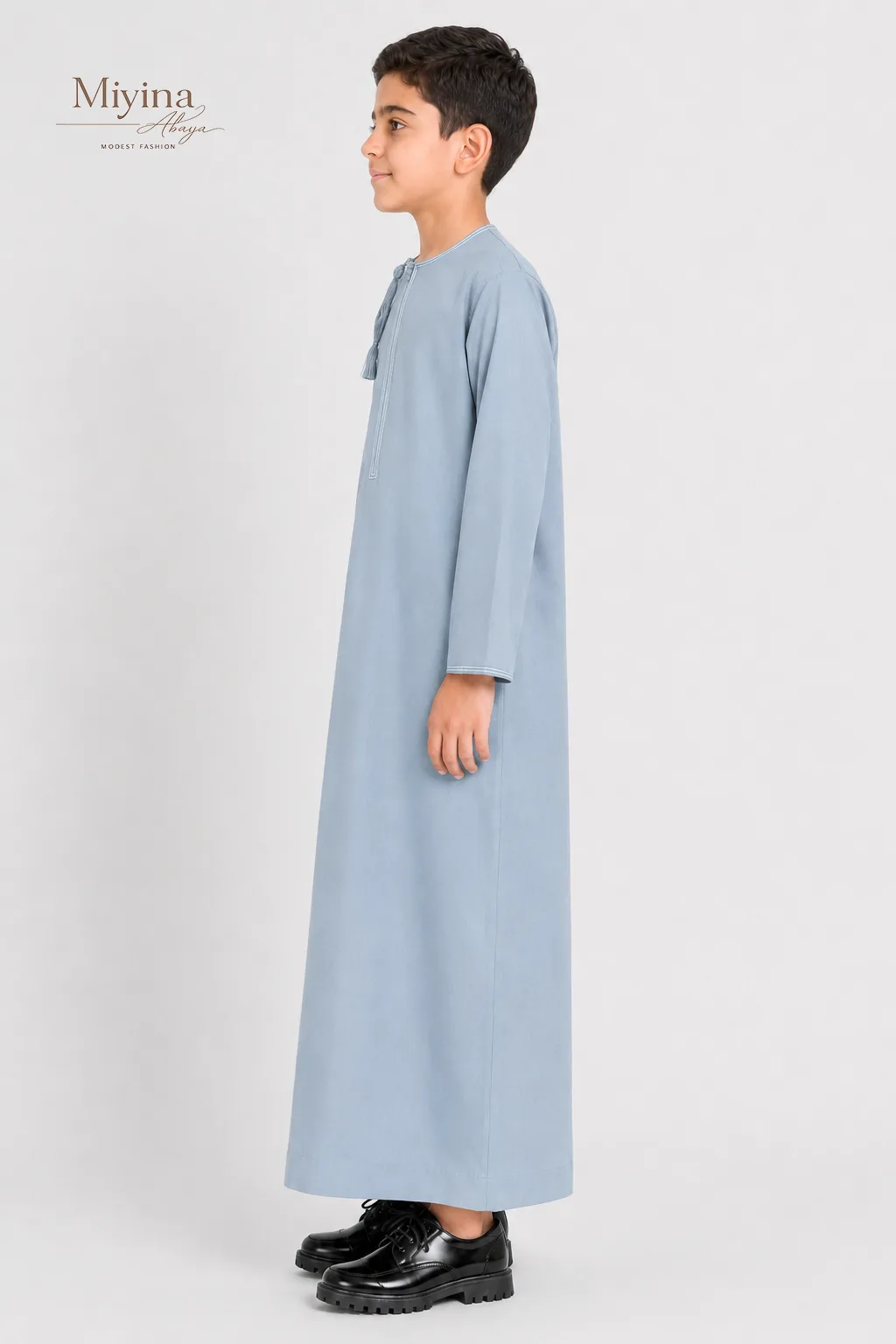Miyina Wholesale Junior Boys Premium Omani Thobe - Desert Sky Manufacturer-sku2