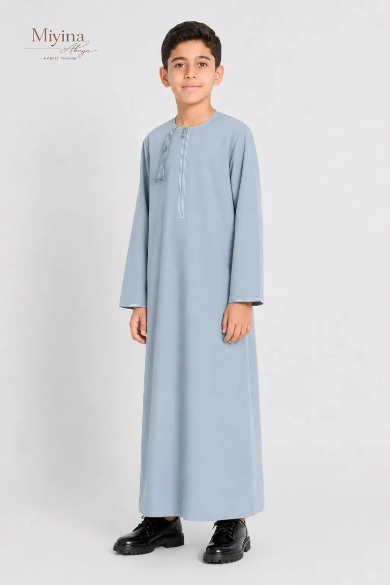 Miyina Wholesale Junior Boys Premium Omani Thobe - Desert Sky Manufacturer-sku5