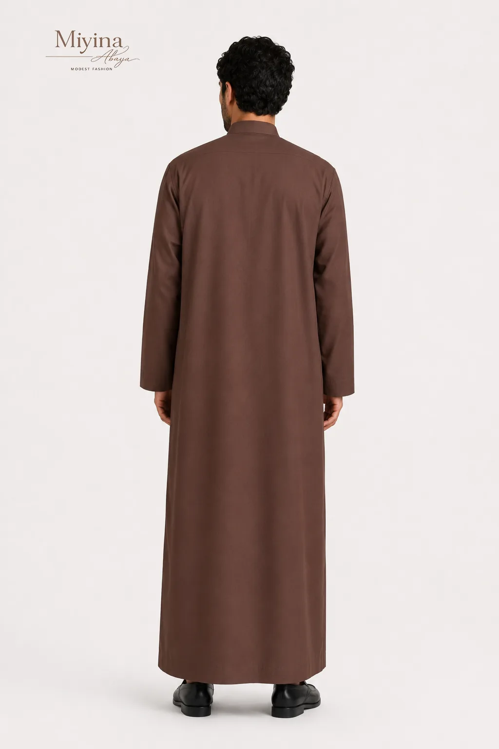 Miyina Wholesale RAKAN Coffee Brown Thobe Embodiment Of Grounded Strength And Quiet Dignity Manufacturer-sku4