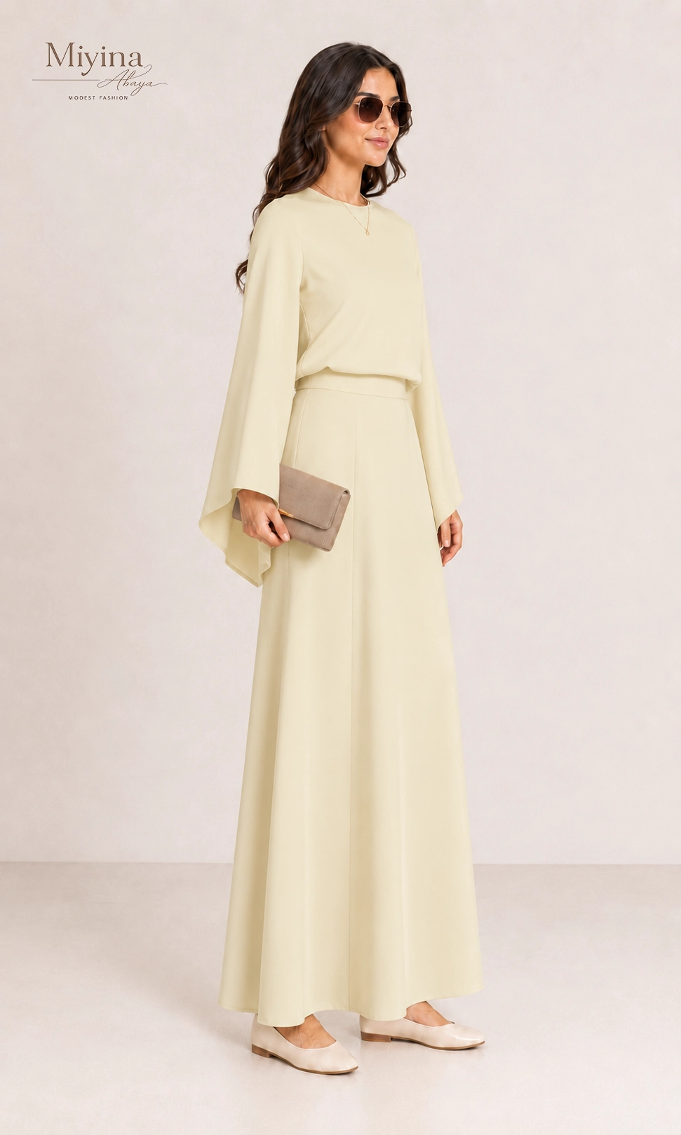Miyina Wholesale Summer Skirt Sand Custom High-Waisted A-Line Design Muslim Manufacturer