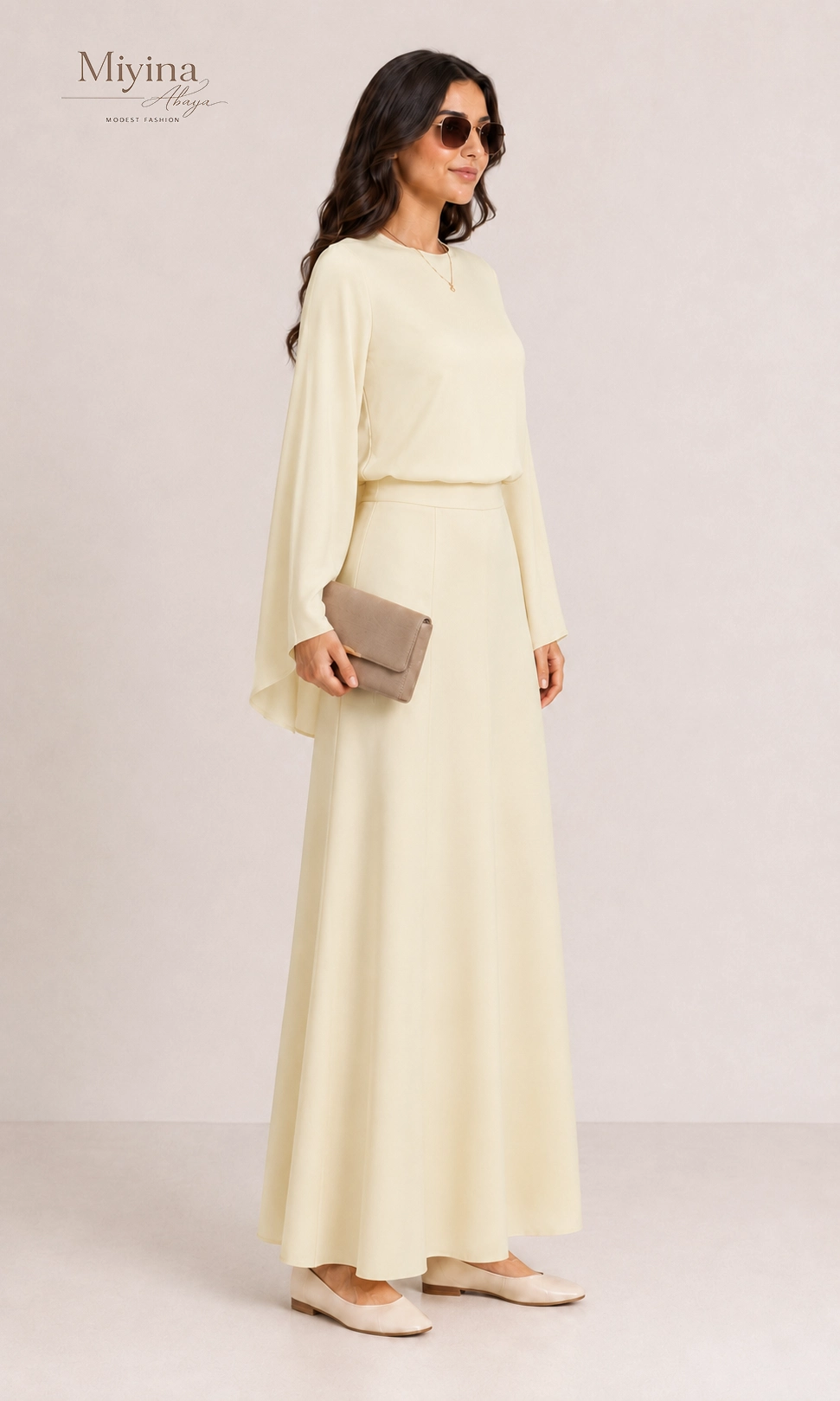 Miyina Wholesale Summer Skirt Sand Custom High-Waisted A-Line Design Muslim Manufacturer