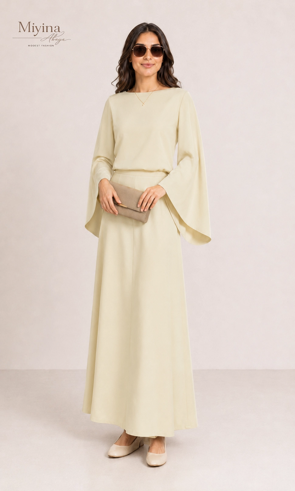 Miyina Wholesale Summer Skirt Sand Custom High-Waisted A-Line Design Muslim Manufacturer
