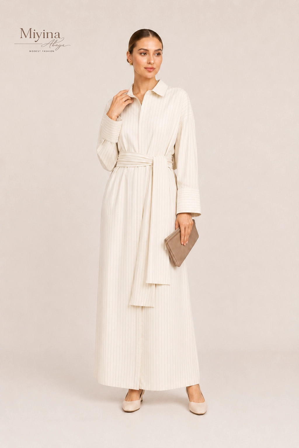 Striped Shirt Dress3