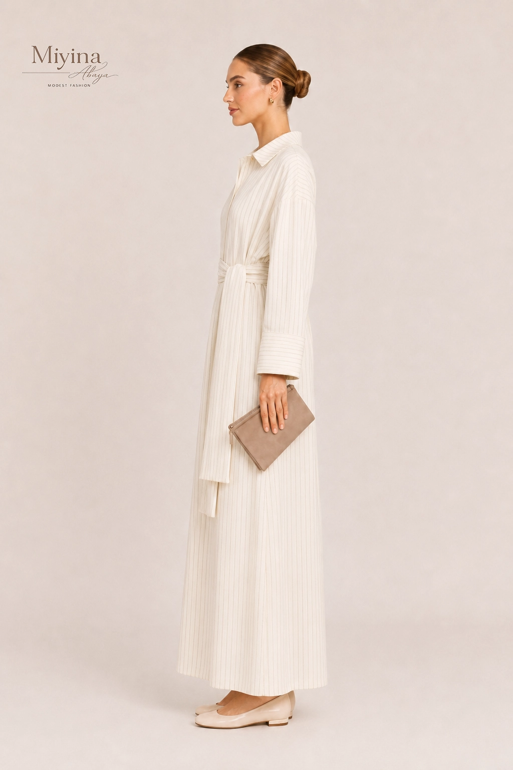 Striped Shirt Dress5