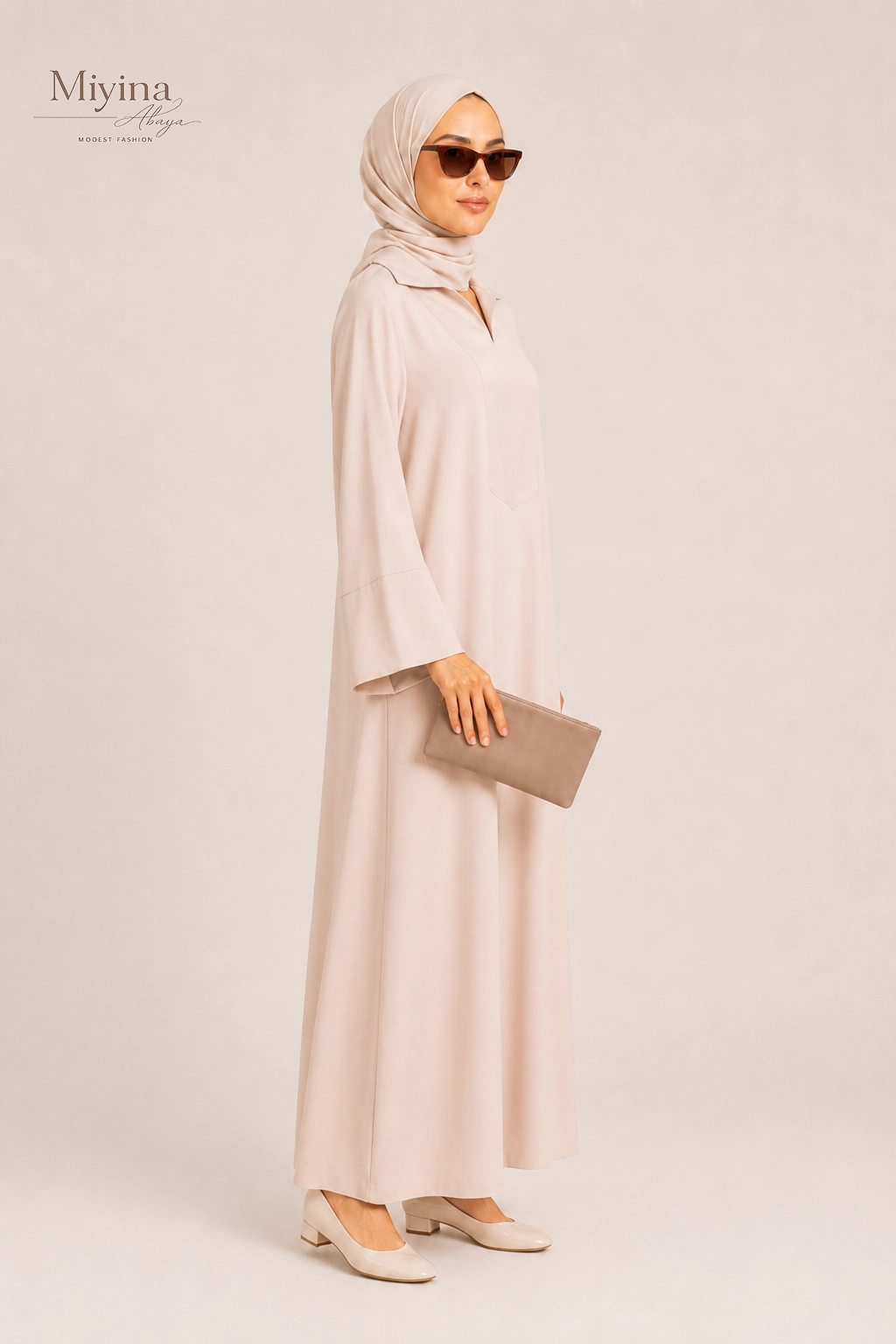 Miyana Wholesale Kaftan Dress Short Dark Rose 3