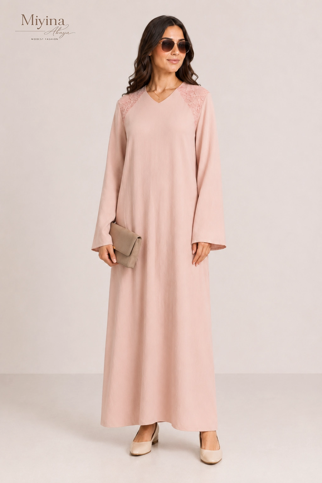 miyina bulk lace trim dress deep rose detail