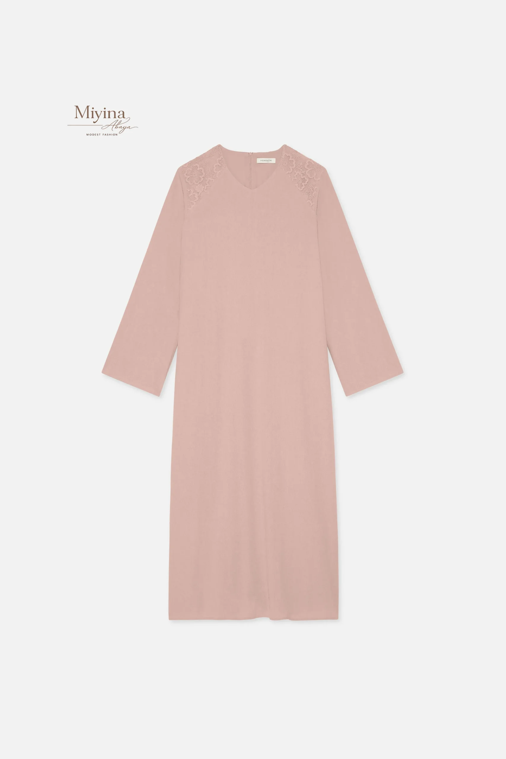 miyina wholesale lace trim dress deep rose flatshot scaled